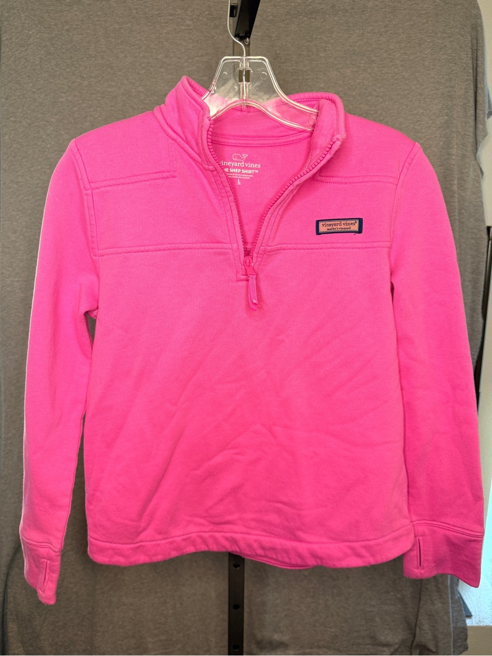 Vineyard Vines Women's Hot Pink Quarter-Zip Pullover